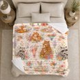 thumbnail image 5 of Whimsical Parent-family Woodland Animal Forest Scene, Peaceful Woodland Scene, Warm Flannel Blanket for Cabin and Lodge, Wildlife Lovers Housewarming Gift, Artistic Home Decor, 5 of 9