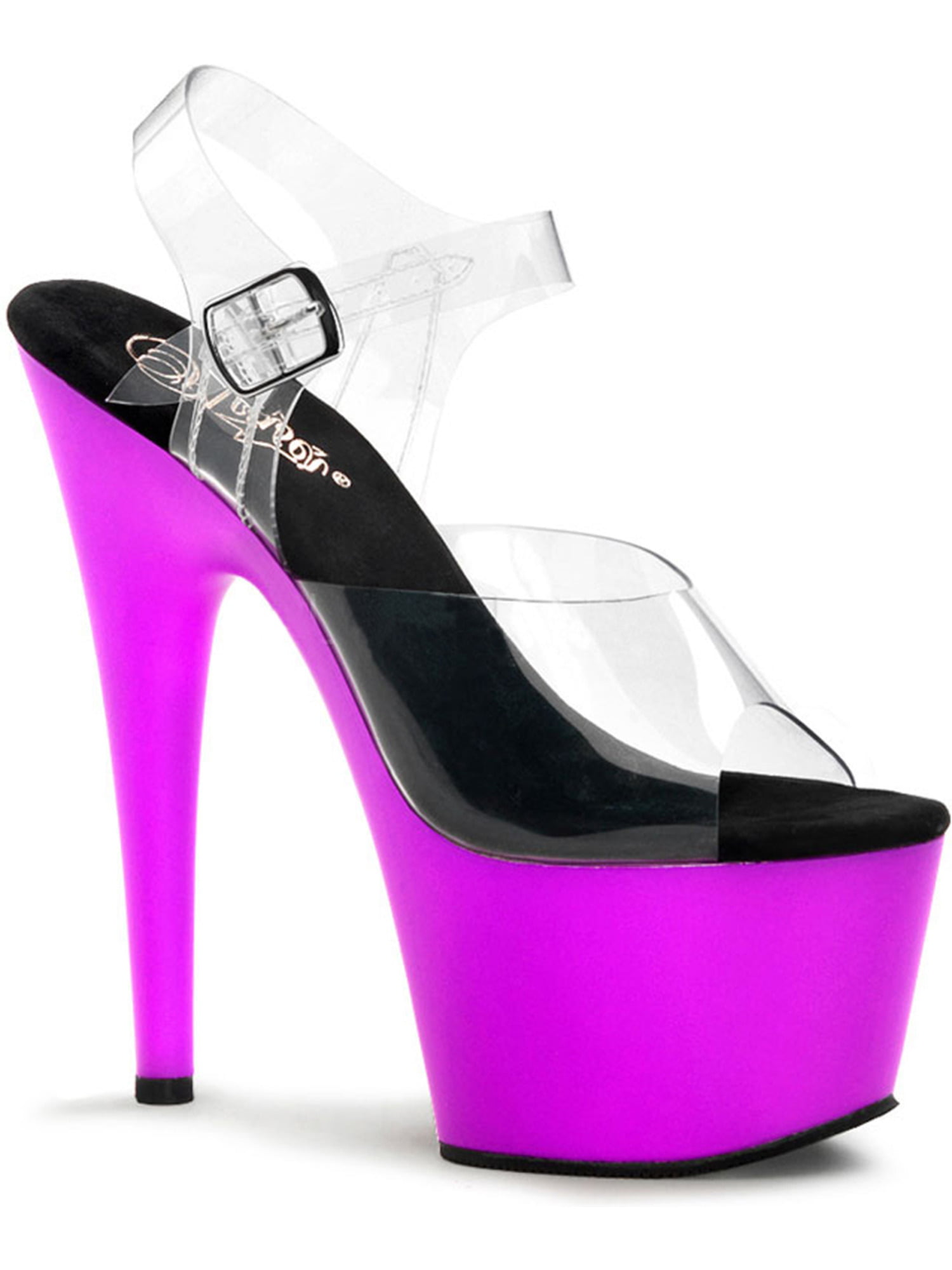 Pleaser - Womens Attractive UV Reactive Purple High Heels Shoe with 7 ...