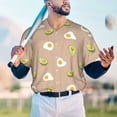 thumbnail image 5 of KLL Egg and Avocado for Men's Baseball Shirts,Short Sleeve Casual Shirts Button Down Shirt for Men Beach Summer Wedding Shirt-Medium, 5 of 7