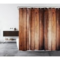thumbnail image 3 of Western Country Barn Door Shower Curtain Decor, Rustic Brown Wood Farmhouse Style Shower Curtains for Bathroom 72X84 inch Polyester Fabric Bathroom Decoration Bath Curtains Hooks Included, 3 of 6