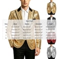 thumbnail image 3 of WIZUTIZ Men's Sequin Party Blazer Long Sleeve Sparkly Suit Jacket for Stage Holiday Concert Club Event Night Out Wear, 3 of 6