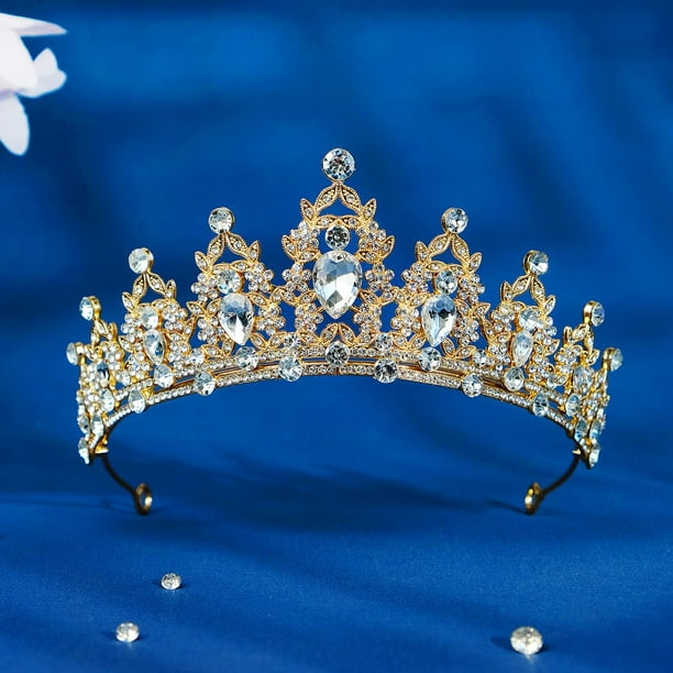 Womens Heart Tiara Blue With Gems Costume Accessories Female Halloween Womens Heart Tiara Blue With Gems Costume Accessories Female Halloween
