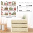 thumbnail image 6 of Yayeee 6 Pack Kitchen Dish Cloths Set for Washing Soft Drying Absorbent Microfiber Towels, Red Christmas House, 6 of 9