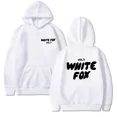 thumbnail image 3 of Sudadera con capucha de zorro blanco para mujer, suéter suelto de moda con letras impresas, sudadera informal Harajuku de manga larga, 3 of 5