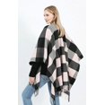 thumbnail image 2 of ZhangBaoLin Women Shawl Wrap Cardigan Plaid Poncho Cape Tassels Open Front Long Blanket Winter Sweater Coat, 2 of 5