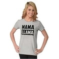 thumbnail image 4 of Funny Mama Llama Mothers Day Pun Womens Slim Fit Graphic Tee Brisco Brands L, 4 of 5