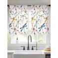 thumbnail image 3 of Dragonfly Sheer Curtains for Living Room Bedroom, Watercolor Colorful Wings Flying Light Filtering Sheer Curtain Rod Pocket Voile Window Treaments Drapes, 52 x 54 Inches, 3 of 9