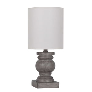 Mainstays 12.75 in Mini Table Lamp with Weathered Wood Finish