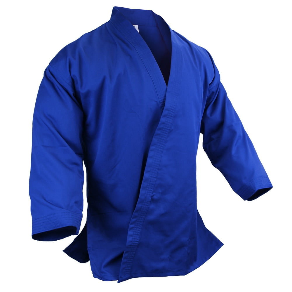 New Martial Arts 7.5 oz Top Only Karate Light Weight Uniform Blue Gi