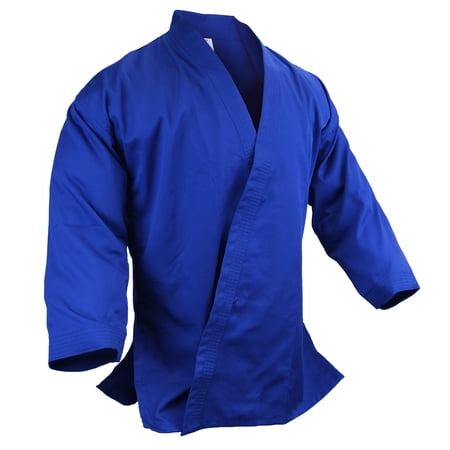 New Martial Arts 7.5 oz Top Only Karate Light Weight Uniform Blue Gi Top