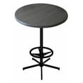 thumbnail image 5 of Indoor/Outdoor 42" Tall OD216 Black Table Base with 30" Diameter Indoor/Outdoor Rustic Top by the Holland Bar Stool Co., 5 of 5