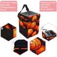 thumbnail image 2 of Basketball Mini Trash Can for Car - Foldable, with Lid, Leak-Proof, Hanging Storage Bag, 2 of 6