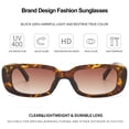 thumbnail image 2 of Gafas de Sol Dollger Rectangulares con Protección UV400 y Montura de Leopardo, 2 of 6