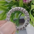 thumbnail image 4 of 3Ct Round Cut Simulated Diamond Women's Birthday Gift Band Ring 14k White Gold Plated, 4 of 5
