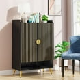 thumbnail image 3 of Tribesigns Shoe Cabinet with Doors, 7-Tier Shoe Storage Cabinet with Adjustable Shelves, Wooden Shoes Rack Shoe Storage Organizer for Entryway, Black, 3 of 7