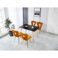 thumbnail image 4 of Orange and Gold Modern Chairs (Set of 2) / For Dining and Living Rooms / Comfortable Seating with Easy Assembly, 4 of 6