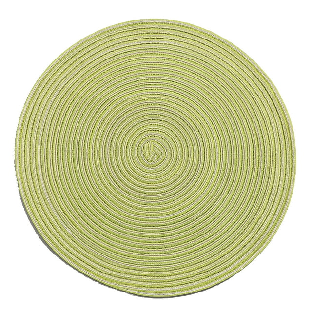 CAROOTU Tapis de Table à Manger Rond en Coton Résistant à la Chaleur pour la Maison Protège la Table des Brûlures