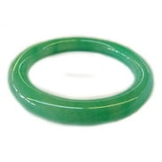 FENG SHUI IMPORT Round Inside Slip on Green Jade Bangles