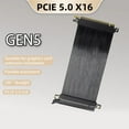 thumbnail image 3 of PCIe 5.0 X16 GPU Extension Cable Silver Coated Shielded Flat Wire Durability, 3 of 9
