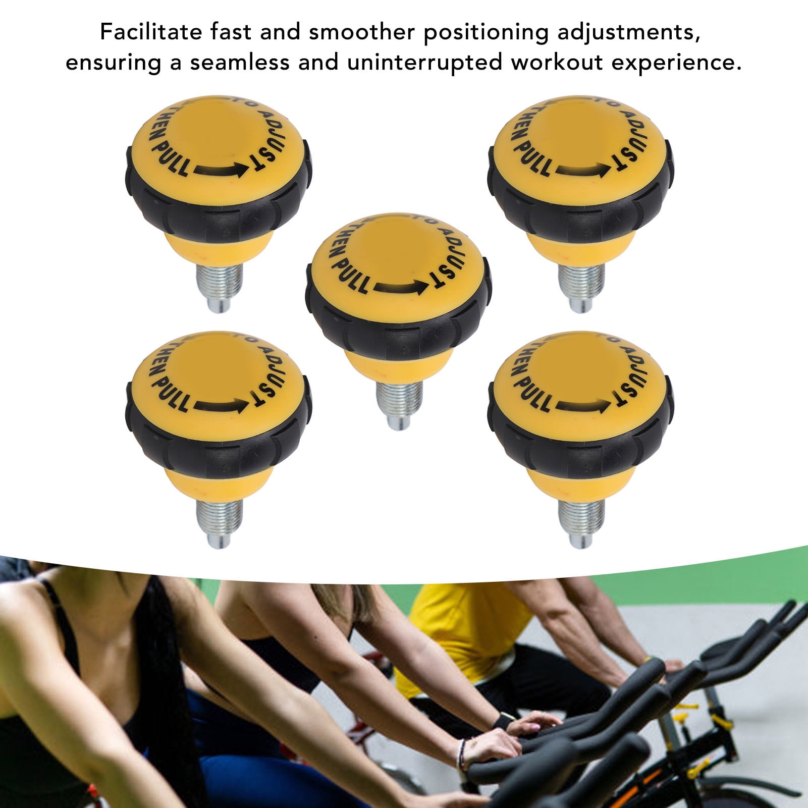 Fitness Equipment Knob, Quick Release Spring Pin, M16, Easy Install, Durable Iron  Plastic, 5 Pack