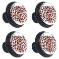 thumbnail image 1 of 4 Pcs Leopard Print Knobs for Kitchen Cabinet Cupboard Dresser Bookcase Drawer Pulls Handles Round Home Decor, 1 of 5