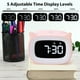 thumbnail image 2 of Despertador digital para niños, con luz LED nocturna, reloj de escritorio con tictac, ideal como regalo de cumpleaños para niños y niñas, color rosa., 2 of 4