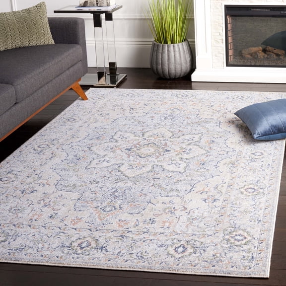 Safavieh Hunter Iacopo Abstract Polyester Area Rug, Ivory Gray/Dark Gray/Beige, 9' x 12'
