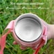 thumbnail image 3 of Greeniant Botella de agua con correa y pajita para mujer, taza a prueba de fugas de gran capacidad, tazas para beber multiusos de viaje de acero Kits de desorden para acampar Rosa Greeniant OD014862-02, 3 of 6