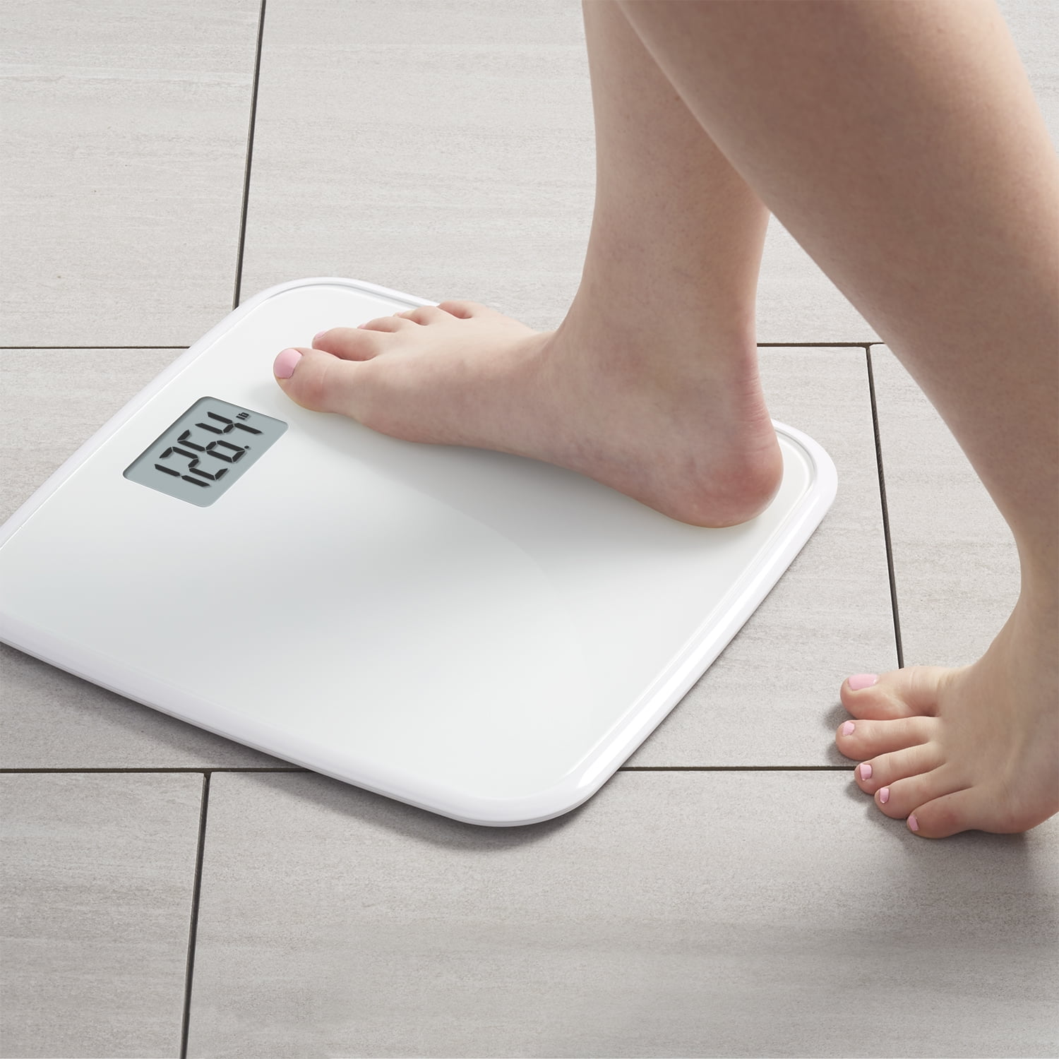 Instatrack Digital Glass Scale Super Thin, White