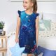 thumbnail image 4 of Fotbe Deep Sea Glowing Fishes Vestido de Dormir para Niñas de 3 a 10 Años, Mangas Cortas, Estilo Princesa, Pijama Camisón con Mangas Voladas-Large, 4 of 6