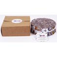 thumbnail image 6 of Soimoi 40Pcs Floral Print Precut Fabrics Strips Roll Up 1.5x42inches Cotton Jelly Rolls For Quilting - Brown, 6 of 9