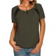 thumbnail image 1 of Camiseta de manga corta para mujer Camisetas casuales con estampado de rayas y cuello en O Romacci Camiseta mujer, 1 of 4
