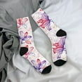 thumbnail image 5 of KLL Lilies Flowers Print Cool Socks Men's Women's Crew Socks Funny Crazy Novelty Stockings, 5 of 6