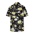 thumbnail image 4 of Summer Saving Wycnly Cute Tops for Women Short Sleeve V-Neck Sunflower Print T shirts Summer Lightweight Plus Size Lapel Button Cardigan Blouses Black XL Clearance Clothes, 4 of 5