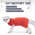 thumbnail image 5 of Pet Recovery Suit Four Legs Abdominal Wound Jacket for Cats, 5 of 9