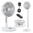 thumbnail image 1 of Ventilador oscilante portátil triple silencioso con control remoto de 12 pulgadas y 6 velocidades, 1 of 7