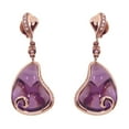 thumbnail image 1 of 14K Rose Gold Pear Amethyst Earrings, 1 of 2