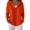Orange, variant on Women's Hooded Cardigan Button Front Knit Sweater Autumn Winter Casual Wear