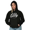 thumbnail image 3 of Cat Lady Officially Certified Funny Hoodie Sweatshirt Women Brisco Brands S, 3 of 5