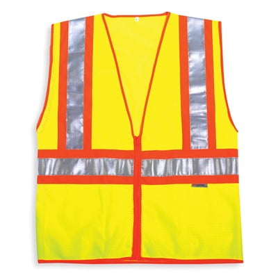 

NS Ultrabrite Workwear Class 2 Mesh 2-Tone Reflective Hi-Vis Traffic Safety Vest Orange Medium (2 Pack)
