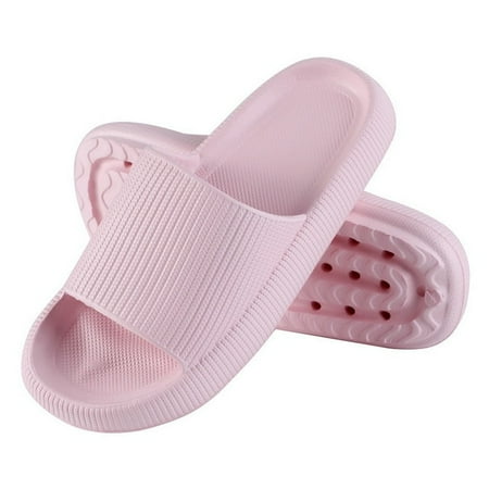 

QWZNDZGR Soft Thick Platform Slippers Summer Beach Eva Soft Sole Slide Sandals Leisure Men Indoor Bathroom Anti-Slip Shoes Bubble Slides