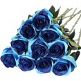 thumbnail image 1 of 12 Pack Halloween Decorations Black Rose Artificial Flower Reali, 1 of 5