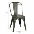 thumbnail image 5 of Spaco 4 Pieces Tolix Style Metal Dining Side Chair Stackable Wood Seat-Black, Lounge Chair, Dining Room Chair for Kitchen, Dining, Bedroom, Living, 5 of 8