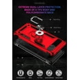 thumbnail image 7 of REQO Designed for Google Pixel 6a Case with HD Screen Protector, Military-Grade Metal Ring Holder Kickstand 15ft Drop Tested Shockproof Cover Case for Pixel 6a Red, 7 of 7