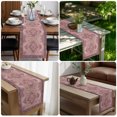thumbnail image 5 of Red Floral Boho Table Runner 72 Inches Long,Vintage Ethnic Tribe Abstract Art Cotton Linen Table Runners Dresser Scarves,Decorative Fabric Tabletop Scarf Furniture Cover for Home Dinner Party 13"x72", 5 of 9