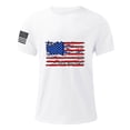 thumbnail image 3 of ALLLIST White Tops for Women Trendy Short Sleeve Crew Neck Independence Day Printed T-Shirts Cotton and Linen Womens Shirts Under $5 XL, 3 of 4