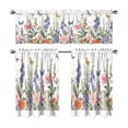 thumbnail image 2 of Watercolor Wildflower Butterfly Print Short Cafe Curtain,Light Filtering Washable Half Window Tier,Valance Curtain for Kitchen,Cafe,Laundry Home Decor, 2 of 6