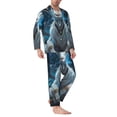thumbnail image 2 of Lsque Forest Meditating Goat Pattern Long Sleeve Pajama Set for Men - Soft 2-Piece Sleepwear and Loungewear Set with Pockets, Comfy Nightwear-Medium, 2 of 7