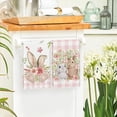 thumbnail image 4 of pogooe Pink Buffalo Plaid Bunny Rabbit Flower Easter Kitchen Towels Dish Towels, 18x26 Inch Seasonal Decoration Hand Towels Set of 2, 4 of 6