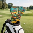 thumbnail image 4 of Uorisanigo Golf Club Head Covers for Driver, Fairway & Hybrid, 3Pcs Mushroom Hippie Frog Golf Club Headcovers Set with Soft Lining, PU Waterproof Accessories Gift for Women Men, 4 of 7